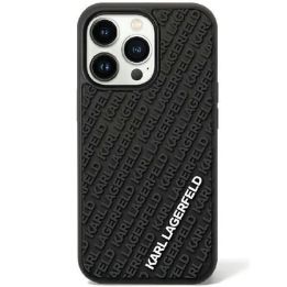 Dėklas Karl Lagerfeld 3D Rubber Multi Logo do iPhone 11 / Xr - juodos spalvos
