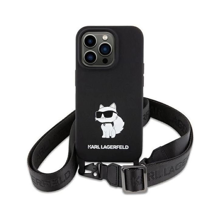 Dėklas Karl Lagerfeld Crossbody Silicone Choupette do iPhone 15 - nuotraukos