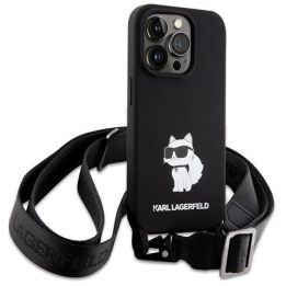 Dėklas Karl Lagerfeld Crossbody Silicone Choupette do iPhone 15 Pro Max - nuotraukos