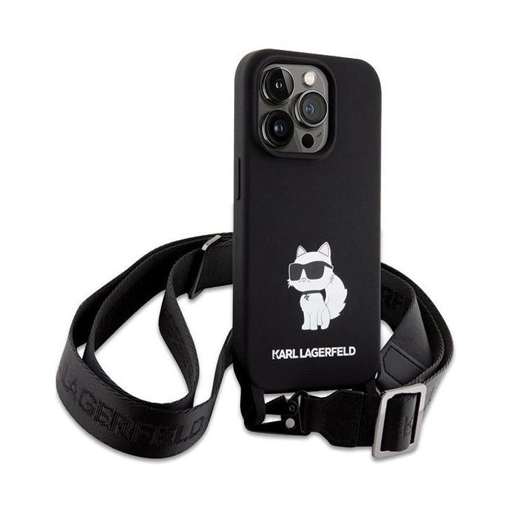Dėklas Karl Lagerfeld Crossbody Silicone Choupette do iPhone 15 Pro Max - nuotraukos