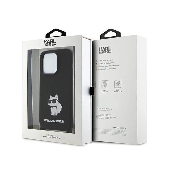 Dėklas Karl Lagerfeld Crossbody Silicone Choupette do iPhone 15 Pro Max - nuotraukos