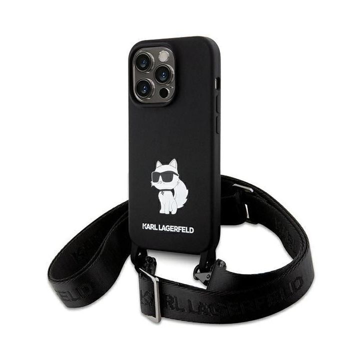 Dėklas Karl Lagerfeld Crossbody Silicone Choupette do iPhone 15 Pro Max - nuotraukos