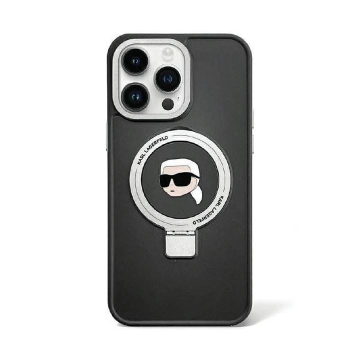 Dėklas Karl Lagerfeld Ring Stand Karl Head MagSafe do iPhone 15 - nuotraukos