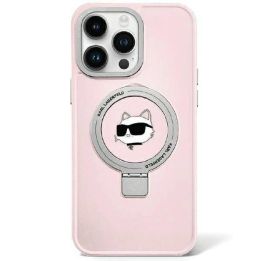 Dėklas Karl Lagerfeld Ring Stand Choupette Head MagSafe do iPhone 15 Pro Max - daugialypė terpė