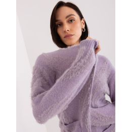 Šviesiai violetinis megztinis