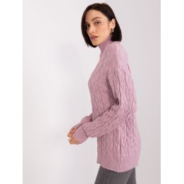 Šviesiai violetinis megztinis
