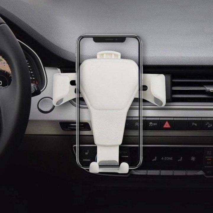 Automobilinis laikiklis H01 Juodas automobilinis laikiklis ventiliacijos grotelėms