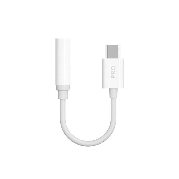 garso adapterio ausinių adapteris nuo C tipo USB iki mini lizdo 3,5 mm baltas (L16CPro baltas)