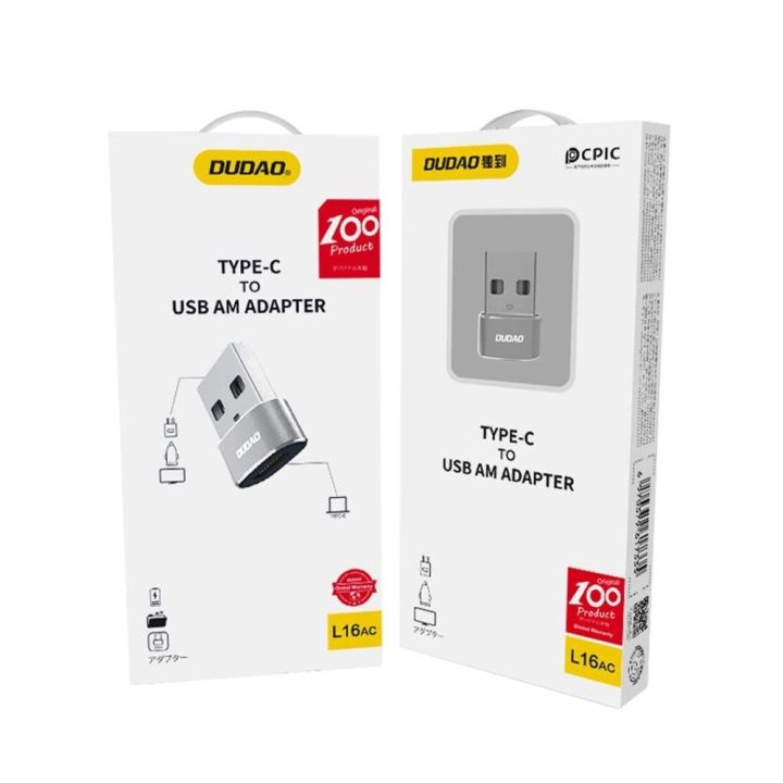 adapteris iš USB Type-C į USB juodą (L16AC juoda)