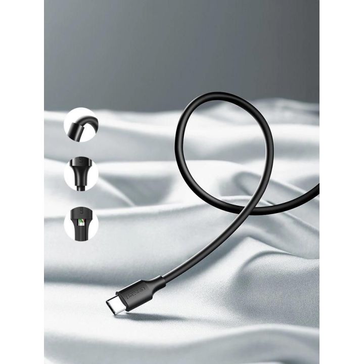 USB kabelis – USB Type C 2 A 2m juodas kabelis (60118)
