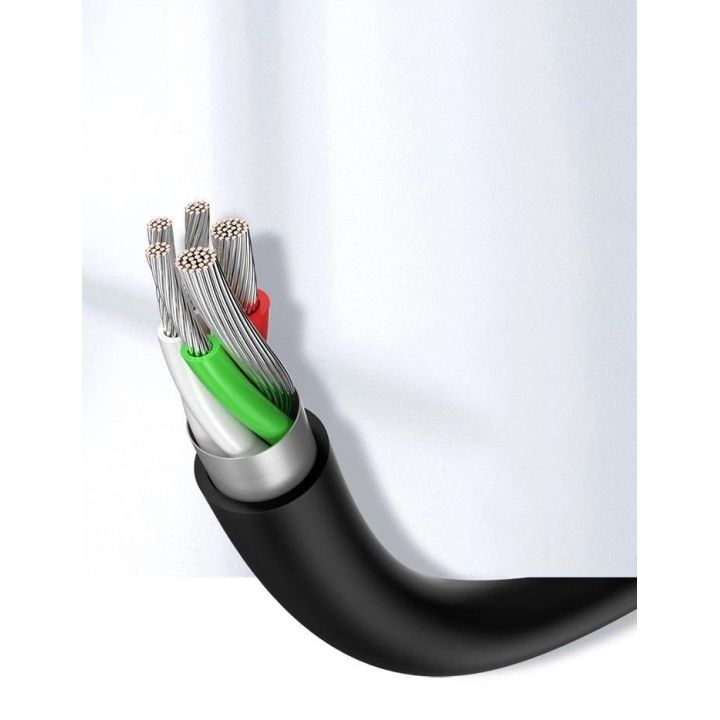USB kabelis – USB Type C 2 A 2m juodas kabelis (60118)