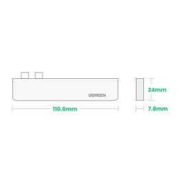 daugiafunkcinis šakotuvas 2x USB Type C to USB Type C PD (Thunderbolt 3, 100 W, 4K @ 60 Hz, 10 Gbps) / HDMI 4K @ 30 Hz / 3x USB