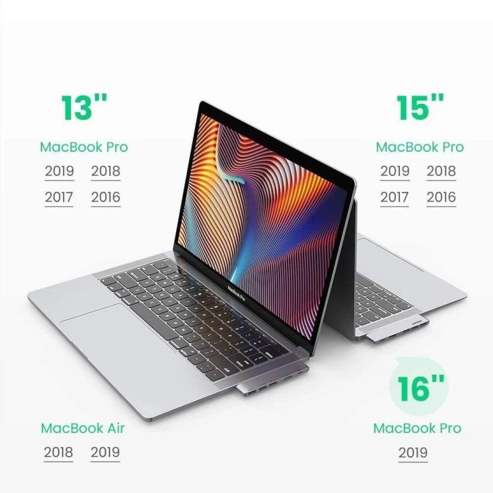 daugiafunkcinis šakotuvas 2x USB Type C to USB Type C PD (Thunderbolt 3, 100 W, 4K @ 60 Hz, 10 Gbps) / HDMI 4K @ 30 Hz / 3x USB