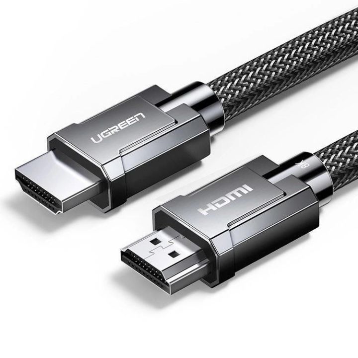 kabelis HDMI 2.1 kabelis 8K 60 Hz / 4K 120 Hz 3D 48 Gbps HDR VRR QMS ALLM eARC QFT 2 m pilkos spalvos (HD135 70321)