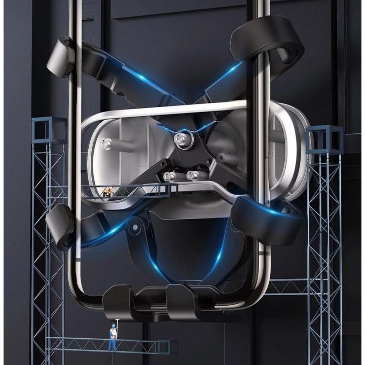 Gravitacinis automobilinis telefono laikiklis juodas (80871)
