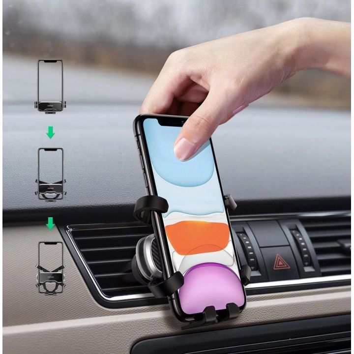 Gravitacinis automobilinis telefono laikiklis juodas (80871)