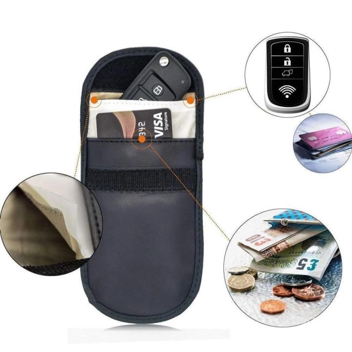 Prieš vagystę apsaugotas automobilio raktų dėklas radijo blokavimo dėklas be raktų Faraday Box Faraday Cage 14 cm su 10 cm juoda