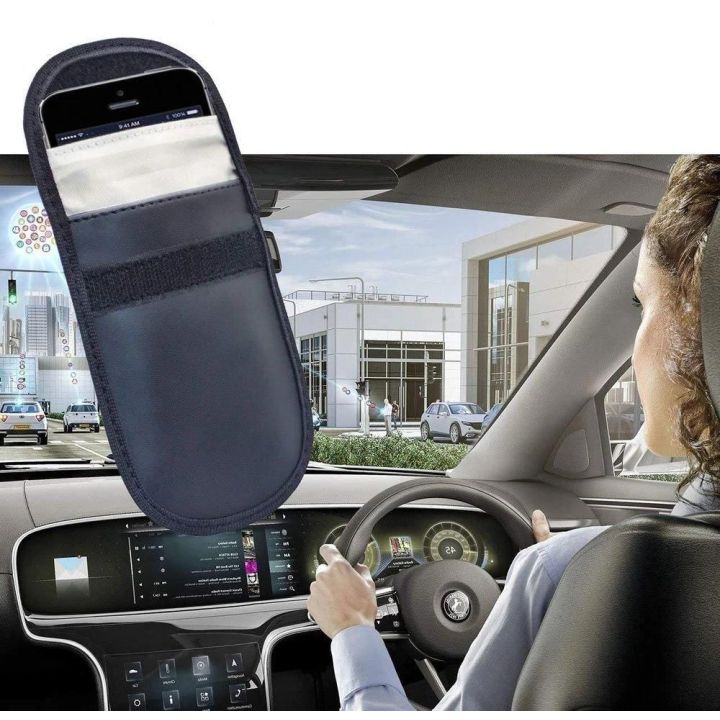 Prieš vagystę apsaugotas automobilio raktų dėklas radijo blokavimo dėklas be raktų Faraday Box Faraday Cage 14 cm su 10 cm juoda