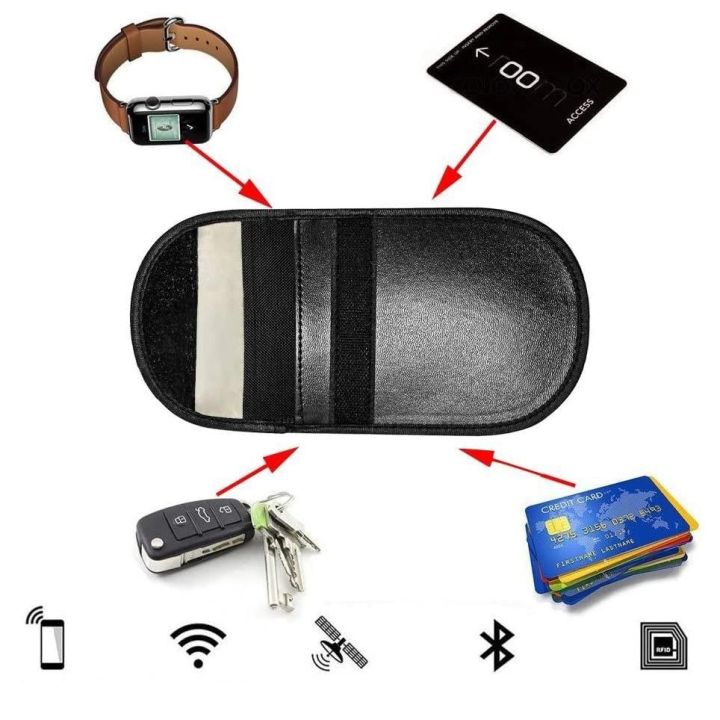 Prieš vagystę apsaugotas automobilio raktų dėklas radijo blokavimo dėklas be raktų Faraday Box Faraday Cage 14 cm su 10 cm juoda
