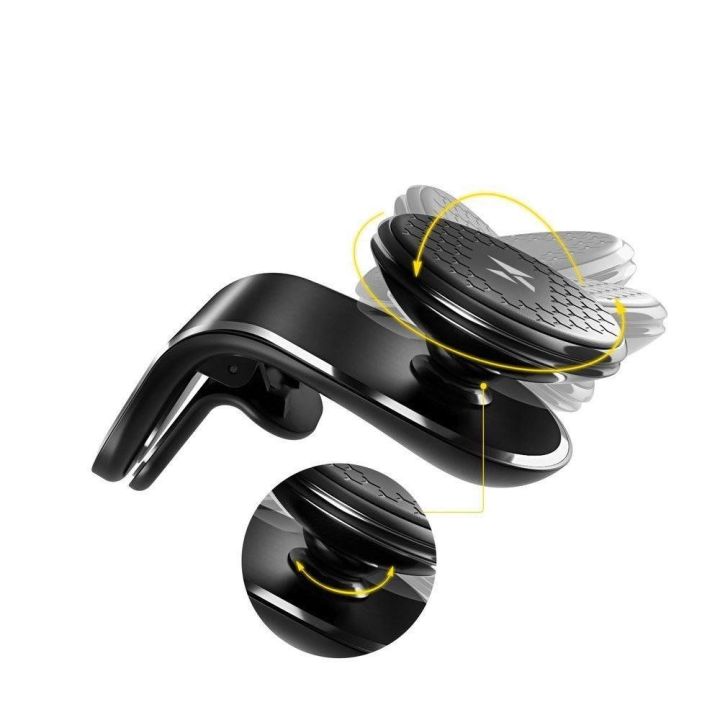 Magnetinis laikiklis automobilio grotelėms 360 juodas (WMH-03)