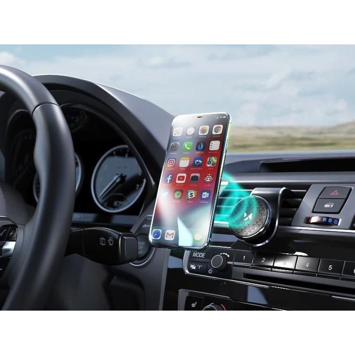 Magnetinis laikiklis automobilio grotelėms 360 juodas (WMH-03)
