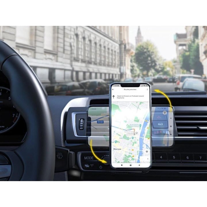 Magnetinis laikiklis automobilio grotelėms 360 juodas (WMH-03)