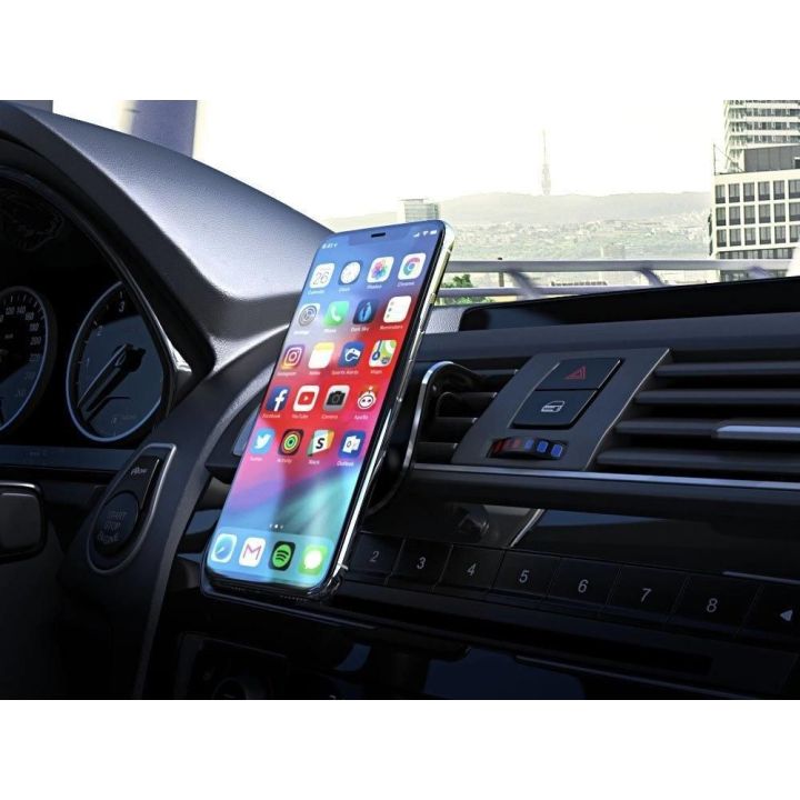 Magnetinis laikiklis automobilio grotelėms 360 juodas (WMH-03)