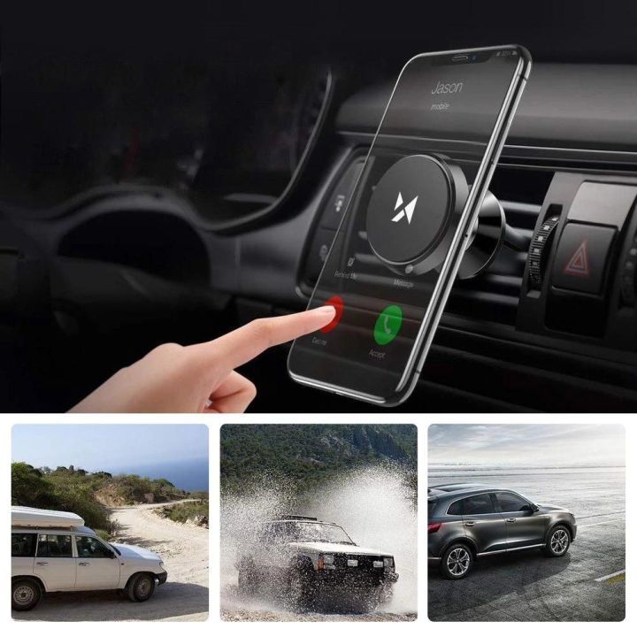 Magnetinis laikiklis auto grotelių juodas (WMH-04)