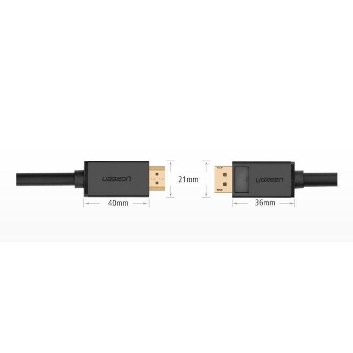 Vienkryptis DisplayPort ir HDMI kabelis 4K 30Hz 32 AWG 1,5 m juodas (DP101 10239)