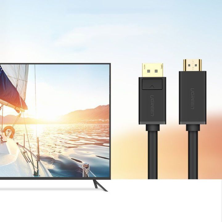 Vienkryptis DisplayPort ir HDMI kabelis 4K 30Hz 32 AWG 1,5 m juodas (DP101 10239)