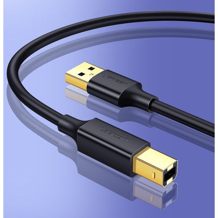 USB B tipo spausdintuvo kabelis (vyriškas) - USB 2.0 (vyriškas) 480 Mbps 1,5 m juodas (US135 10350)
