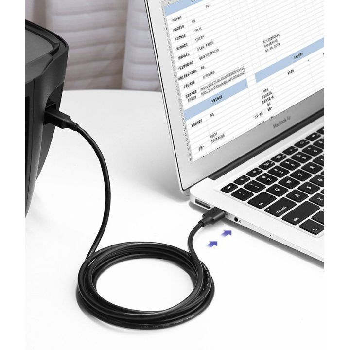 USB B tipo spausdintuvo kabelis (vyriškas) - USB 2.0 (vyriškas) 480 Mbps 1,5 m juodas (US135 10350)