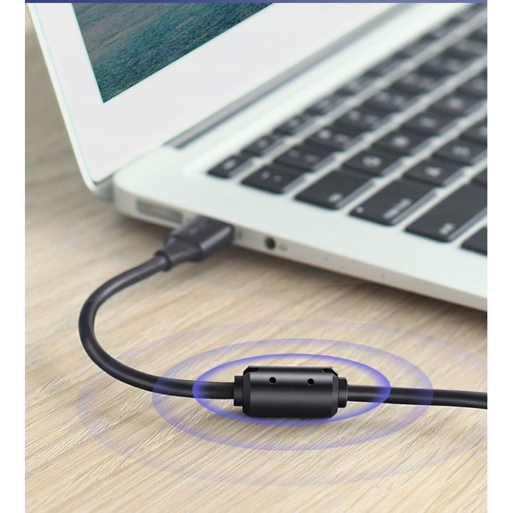 USB B tipo spausdintuvo kabelis (vyriškas) - USB 2.0 (vyriškas) 480 Mbps 1,5 m juodas (US135 10350)
