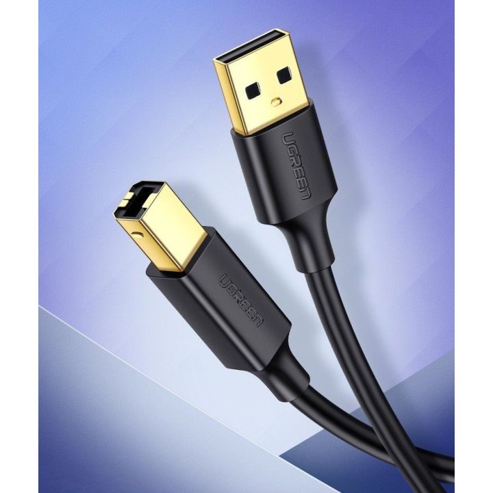 USB B tipo spausdintuvo kabelis (vyriškas) - USB 2.0 (vyriškas) 480 Mbps 1,5 m juodas (US135 10350)