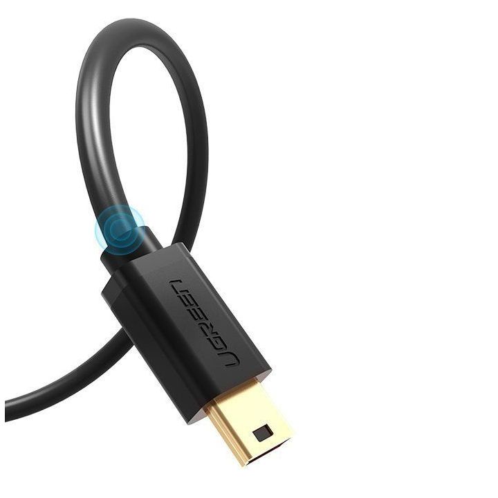 kabelis USB - mini USB kabelis 480 Mbps 3 m juodas (US132 10386)