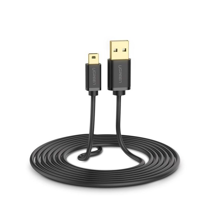 kabelis USB - mini USB kabelis 480 Mbps 3 m juodas (US132 10386)