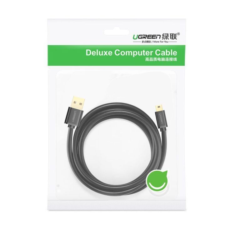 kabelis USB - mini USB kabelis 480 Mbps 3 m juodas (US132 10386)
