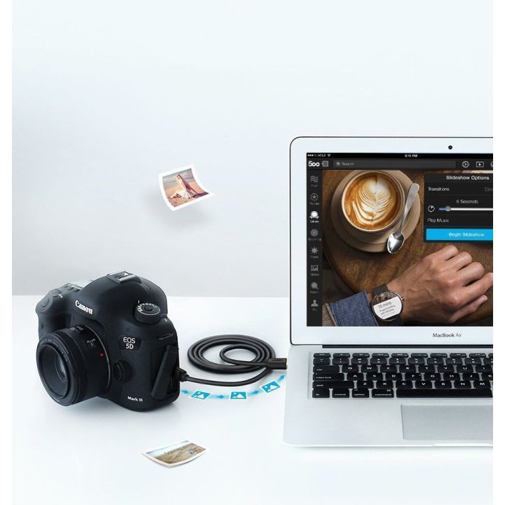 kabelis USB - mini USB kabelis 480 Mbps 3 m juodas (US132 10386)