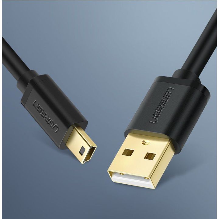 kabelis USB - mini USB kabelis 480 Mbps 3 m juodas (US132 10386)
