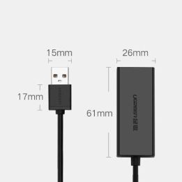išorinis tinklo adapteris RJ45 - USB 2.0 100 Mbps Ethernet juodas (CR110 20254)