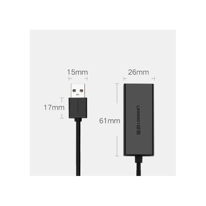 išorinis tinklo adapteris RJ45 - USB 2.0 100 Mbps Ethernet juodas (CR110 20254)