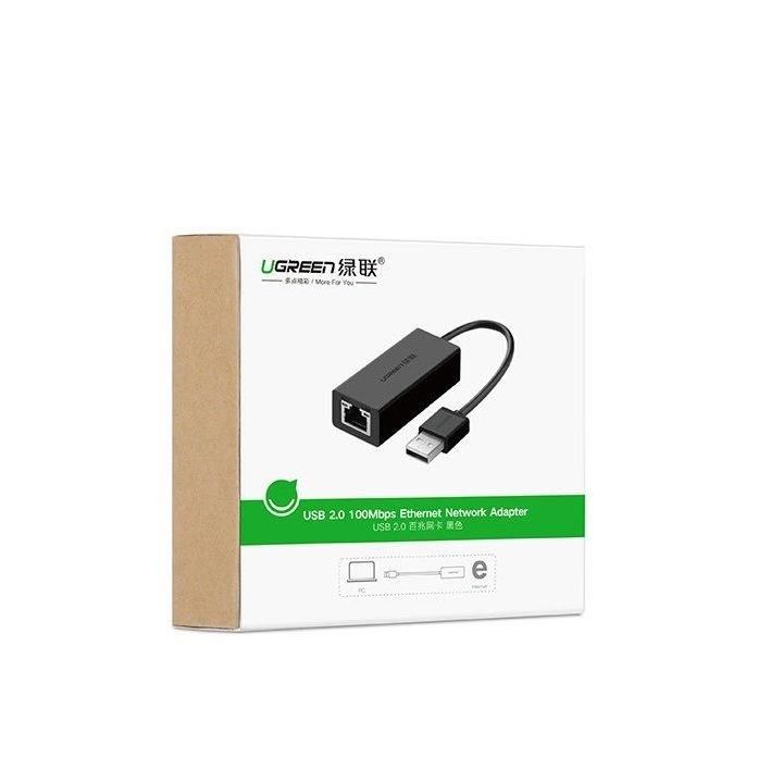 išorinis tinklo adapteris RJ45 - USB 2.0 100 Mbps Ethernet juodas (CR110 20254)