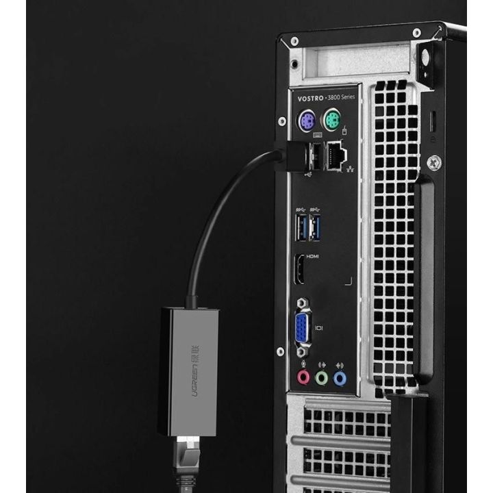 išorinis tinklo adapteris RJ45 - USB 2.0 100 Mbps Ethernet juodas (CR110 20254)