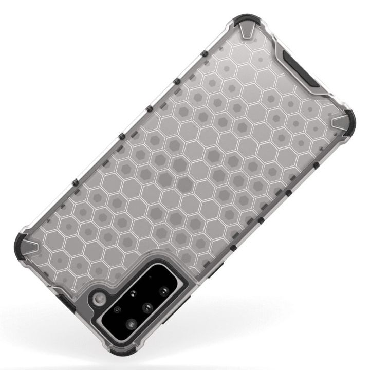 Honeycomb korpuso šarvuotas dangtelis su TPU bamperiu, skirtas Samsung Galaxy S21+ 5G (S21 Plus 5G), mėlynas