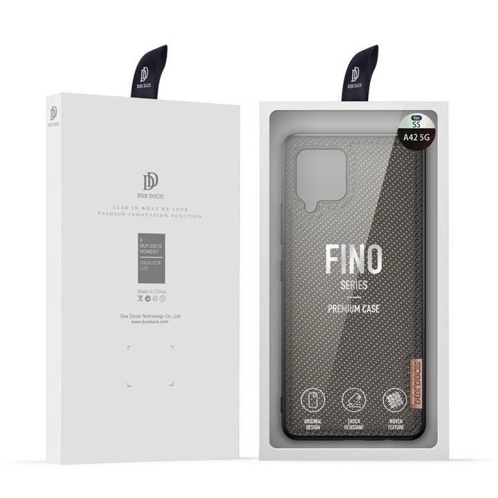 Fino dėklas, padengtas nailono medžiaga, skirtas Samsung Galaxy A42 5G , žalias