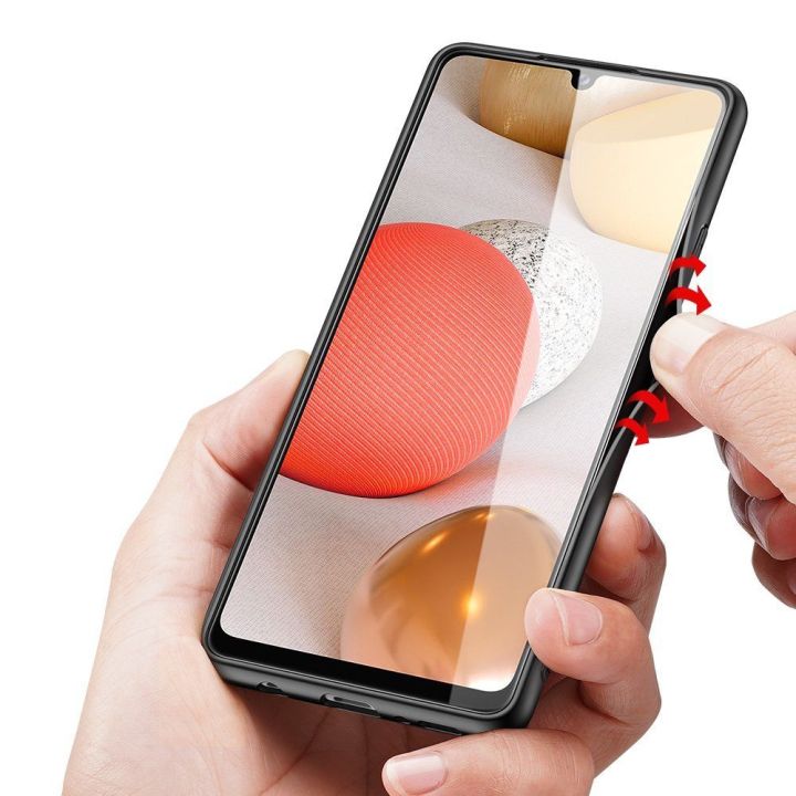 Fino dėklas, padengtas nailono medžiaga, skirtas Samsung Galaxy A42 5G , žalias