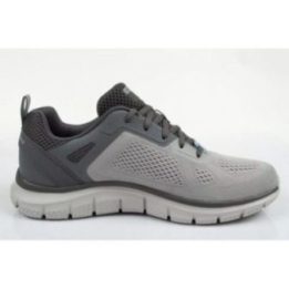 Vyriški sportbačiai su amortizuojančiu padu Skechers Track, pilki