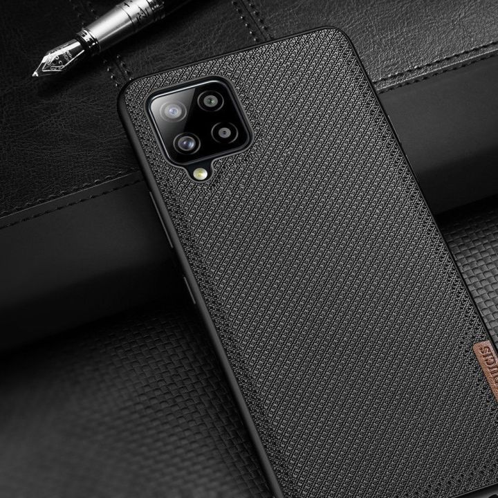 Fino dėklas, padengtas nailono medžiaga, skirtas Samsung Galaxy A42 5G , žalias