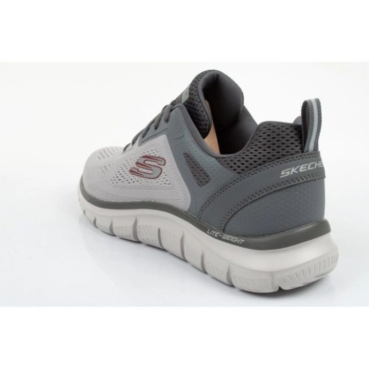 Vyriški sportbačiai su amortizuojančiu padu Skechers Track, pilki