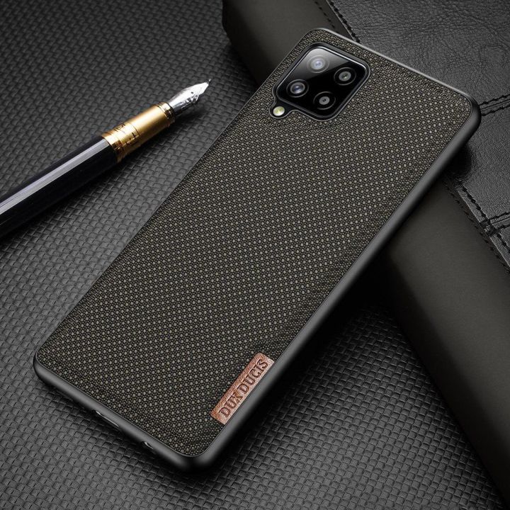 Fino dėklas, padengtas nailono medžiaga, skirtas Samsung Galaxy A42 5G , žalias